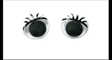 Wiebeloogjes Moving eyes with eyelashes, 15mm