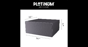 Platinum AeroCover - Tuintsethoes - 200x150xH85cm - Ademend - Waterproof - Hoge kleurechtheid