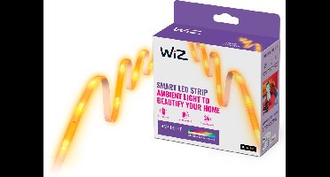 WiZ LED strip - 4 meter - RGB+W - Makkelijke installatie - Gekleurd en Wit Licht - Wi-Fi - RGB+W; één kleur tegelijk