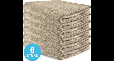 Funnies Handdoeken 6 Stuks Pinkstone - Set van 6 Luxe Badhanddoeken - 70 x 140 cm - Hoogwaardig 100% Katoen - 500 gram/m² Dikke, Zachte en Sneldrogende Handdoek - Ideaal voor Badkamer, Sport, Sauna, Zwembad en Vakantie