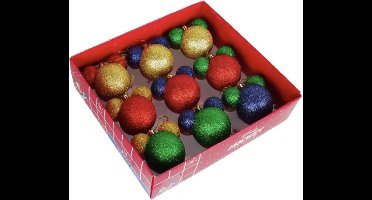 Kurt S. Adler kunststof kerstballen mix - disney mickey mouse 6cm multi 9 stuks