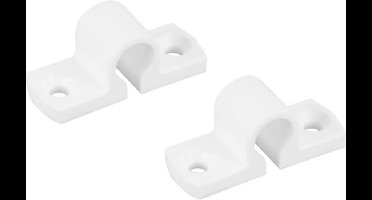 Stanggeleider kunststof Wit à 2 st.