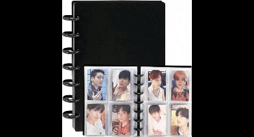 S&E Kpop Fotokaart Map – 20 Vakken - Zwart - A5 Fotoalbum voor 3 Inch Kaarten - DIY