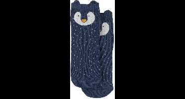 Trixie Sokken 2-pack - Mr. Penguin Maat 19/21- Zachte Kinderkousen - Voor Meisjes en Jongens - Blauw