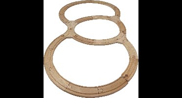 Mentari 23 stuks Houten Treinbaan Rails - - universeel