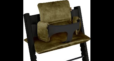 Stoelverkleiner TrippTrapp - Geschikt voor Stokke Tripp Trapp Kussenset - Kinderstoel Verkleiner - Perfecte Pasvorm - Luxe Velvet - Extra Dik - Groen velvet