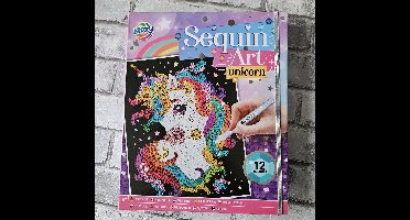 Sequins art eenhoorn, Diy kit, diamond painting