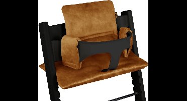 Stoelverkleiner TrippTrapp - Geschikt voor Stokke Tripp Trapp Kussenset - Kinderstoel Verkleiner - Perfecte Pasvorm - Luxe Velvet - Extra Dik - Mosterd velvet