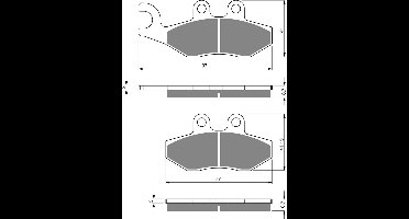 goud fren remblokje voor scooter piaggio 250 x8 ie 2005 tot 2007 avg nieuw