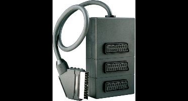 Schwaiger Scart-verdeler 3-lade zwart