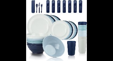 ApexArte® Serviesset 8 Persoons - Serviessets - Bordenset - Chique Bordenset - Porselein - Multicolor