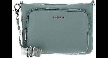 MANDARINA DUCK Leren Schoudertas Mellow Leather Crossover Bag Iceberg Green Mintgroen