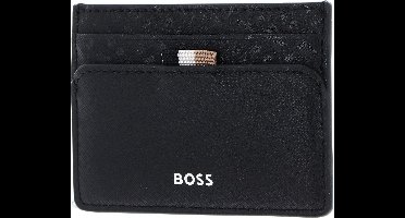 BOSS Leren Dollarclip Kaarthouder Zair M Money Clip Black Zwart