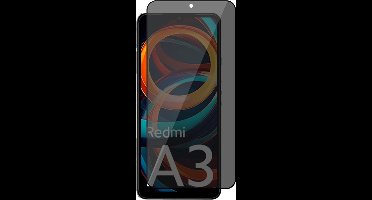 Privacy Screenprotector geschikt voor Xiaomi Redmi A3 - Volledig Dekkend Glas Screen Protector