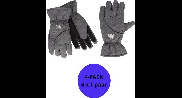Heatkeeper - Ski handschoenen heren - Zwart - L/XL - 4-Paar - Winter handschoenen