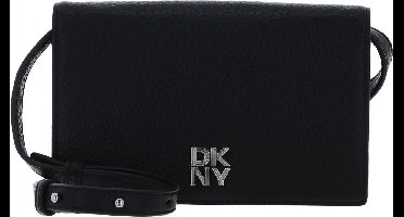 DKNY Schoudertas Portemonnee Etta Crossbody Wallet Black / Silver Zwart