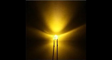 1.8mm led met kabel 20cm 12v 10 stuks kleur WarmWit