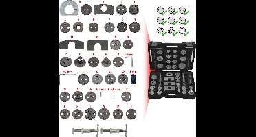 Remzuiger Terugstel Gereedschapset - 41-delig - Rechts- en Linksdraaiend