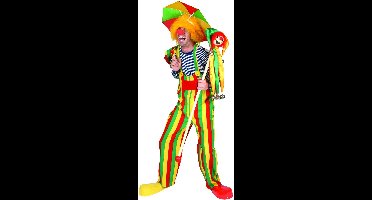 Tuinbroek Circus Clown gekleurde strepen - Maat 52/54