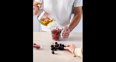 Pyrex - Classic Prepware - Maatbekerset met handgreep - Set van 2 - 0,5 L & 1 L - Borosilicaat glas - Maatbeker 2-delig