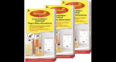 Aeroxon Meelmotten levensmiddelenmottenval voor keukens en voorraadkasten 3x2 stuks