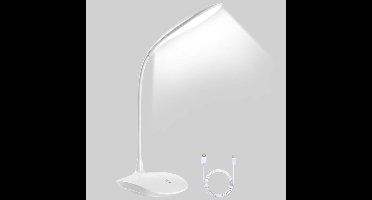Core® Bureaulamp led dimbaar daglicht - Tafellamp Nagelstyliste Met 11 felheid instellingen - Tafellamp - Daglichtlamp - Wit - 21cm x 12cm x 13cm