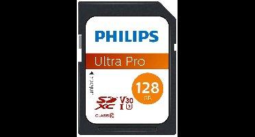 Philips SDXC Card 128GB, Class 10, UHS-I U3, 4K