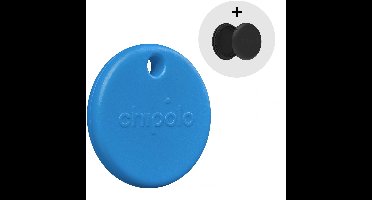 Chipolo POP Bluetooth Tracker - Blauw + Sticker Mount IP67 – Werkt met Apple Find My & Android Find My Device – 120 dB – Sleutelvinder & Fiets Tracker