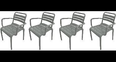 Garden Impressions Orleans tuinstoelen set van 4 – stone green