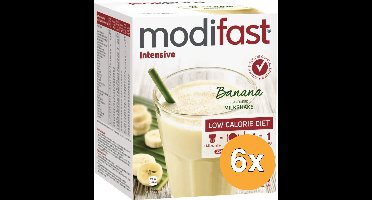 6x Modifast Intensive Milkshake Banaan 8 Zakjes (440 gr)