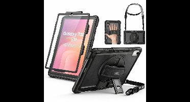 Geschikt voor Samsung Galaxy Tab S11 – AtlasGuard tablet hoes met screenprotector – Zwart