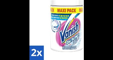 2 x Vanish Oxi Action - Vlekkenverwijderaar Poeder - Witte Was - Maxi Pack - 1 Kg - Vlekkenverwijderaar - Witte Was - Waspoeder - Wasmiddel - Vlekken Verwijderen