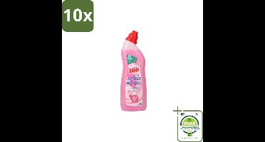 10 x At Home Clean – Toiletreiniger – 3-in-1 Formule – 750 ml - Grootverpakking - Toiletreiniger - Reinigen - Ontkalken - Frisheid - Hygiëne