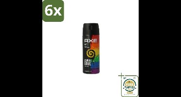 Axe Deodorant Bodyspray Unite 150 ml - Voordeelverpakking - 6 stuks - Mannelijke geur - Frisse geur