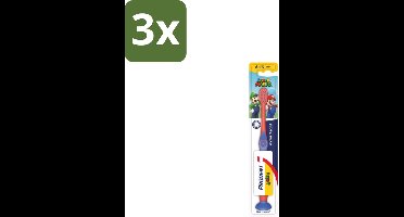 3 x Prodent – Tandenborstel – Super Mario – 6+ jaar - Tandenborstel Kinderen 6+ Jaar - Super Mario Tandenborstel - Tandenpoetsen Voor Kinderen - Prodent Super Mario - Tandenborstel 6-13 Jaar