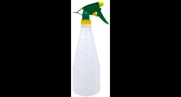 Pro Garden Plantenspuit - water versproeiers - kunststof - geel/groen - inhoud 1 liter - voor binnen in huis of in de tuin