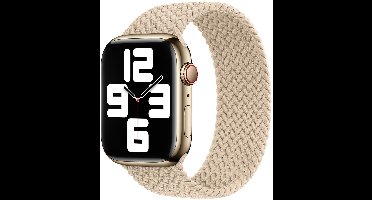 Apple Gevlochten solobandje voor de Apple Watch | 38/40/41/42 mm - Maat 5 - Beige