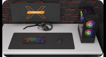 KRUX Vako RGB Gaming PC Behuizing Midi Tower – ATX / Micro-ATX / Mini-ITX – Gehard Glas – 3 RGB Ventilatoren – Zwart