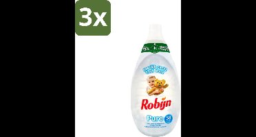 3 x Robijn Pure - Wasverzachter - Ultra Geconcentreerd - Geurloos - 58 Wasbeurten - Wasverzachter - Wasmiddel - Kleding Verzorgen - Wasresultaat - Kleuren Behouden