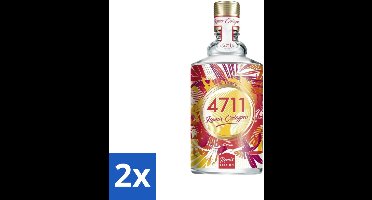 2 x 4711 - Remix Cologne - Eau De Cologne Spray - Grapefruit - Unisex - 100 ml - 4711 Remix Cologne Grapefruit - Grapefruit Geur - Uniseks Parfum - Eau De Cologne - Citrus Geur