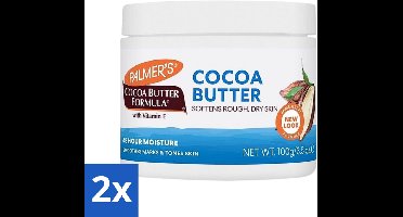 2 x Palmers - Huidverzorging - Cocoa Butter Formula Cream Jar - Intensieve Hydratatie - 200 g - Cacaoboter - Huidverzorging - Droge Huid - Hydratatie - Vitamine E