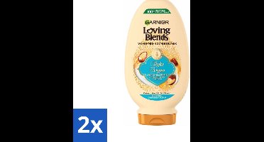 2 x Garnier Loving Blends Rijke Argan Conditioner 250 ml - Conditioner Voor Droog Haar - Arganolie Voor Haar - Amandelextract Voor Haar - Ontwarren Haar - Verzorging Voor Onhandelbaar Haar