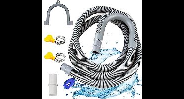 Afvoerslang voor wasmachines en vaatwassers - 2 m verlengslang met bevestigingsmateriaal