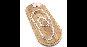 Set splitcollier & splitarmband Bergkristal
