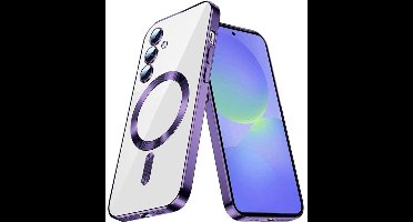 Hoesje Geschikt voor Samsung A26 Hoesje Paars - Geschikt voor MagSafeTelefoonhoesje - soft siliconen Backcover
