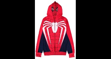 Marvel SpiderMan - Full zip novelty hoodie with face mask Vest met capuchon - L - Rood