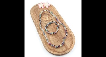 Set splitcollier & splitarmband Fluoriet