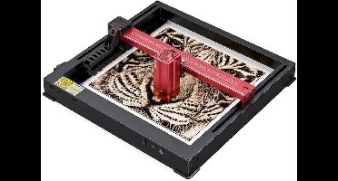 Lasergraveermachine - Graveermachine - Graveerder - Graveerapparaat - met Vaste Focus - 0.02mm Gravure Precisie - 600 mm/s Snelheid - 32-bit Moederbord - Cross Laser Positionering - APP- controle - Unibody Frame - 12W - 365 x 305 mm - Zwart