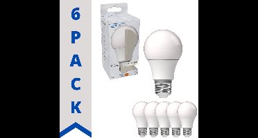 v Longlife LED Lampen met opaal glas - E27 - ⌀ 60 mm - Voordeelverpakking - 6 x LED lamp