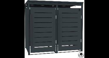 4gardenz® Slimline Kliko Containerombouw 2 Afvalbakken - Antraciet